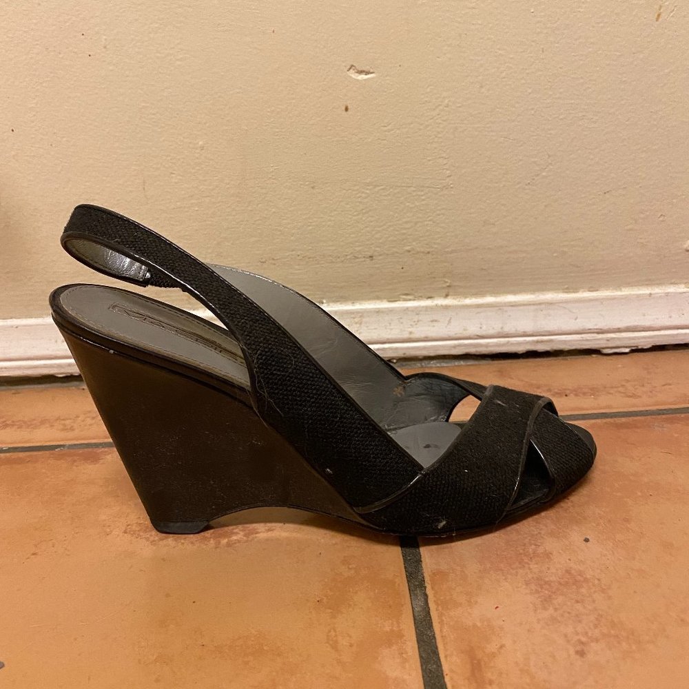 Black Wedge with peep toe